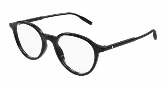 Montblanc MB0291O Eyeglasses, 001 - BLACK with TRANSPARENT lenses