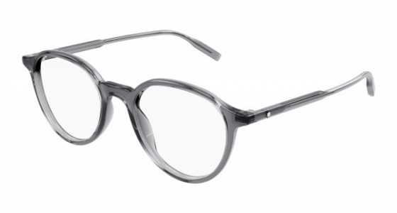 Montblanc MB0291O Eyeglasses, 003 - GREY with TRANSPARENT lenses