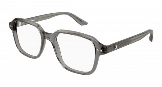 Montblanc MB0290O Eyeglasses, 003 - GREY with TRANSPARENT lenses