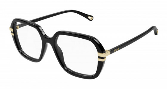 Chloé CH0205O Eyeglasses, 001 - BLACK with TRANSPARENT lenses