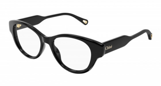 Chloé CH0199O Eyeglasses, 001 - BLACK with TRANSPARENT lenses