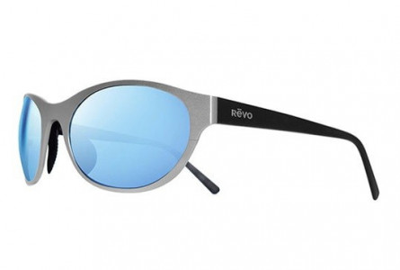 Revo ICON OVAL B Sunglasses, Satin Chrome (Lens: H2O Blue)