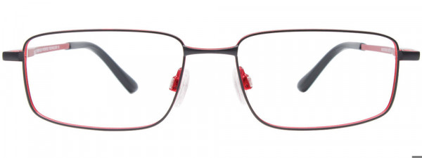 EasyClip EC622 Eyeglasses, 090 - Black & Red