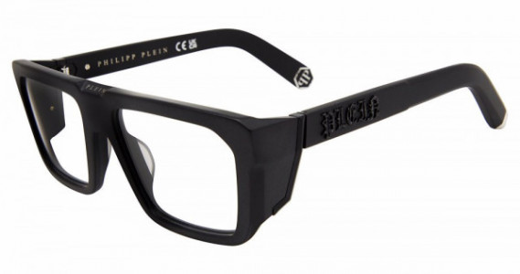 Philipp Plein VPP142M Eyeglasses, SANDBLASTED BLACK (703Y)