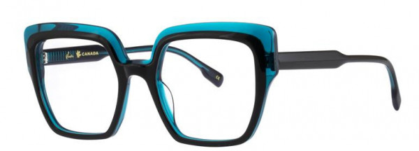 Glacee GL6982 Eyeglasses, C1 BLACK/PETROL