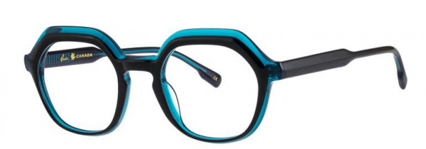 Glacee GL6981 Eyeglasses, C1 BLACK/PETROL