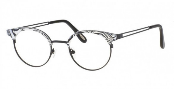 Glacee GL6894 Eyeglasses, C1 MBLK/ZEBRA