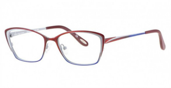 Glacee GL6834 Eyeglasses, C1 RED GREY/BLUE