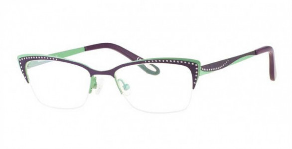 Glacee GL6807 Eyeglasses, C1 PURP MINT/SILVER