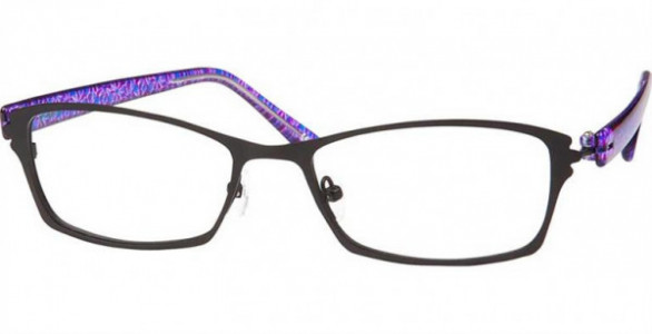 Glacee GL6755 Eyeglasses, C3 MATT BLACK/PURPLE