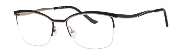 Grace G8187 Eyeglasses, C1 BLACK/GOLD