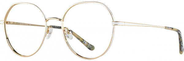 Cinzia Designs Cinzia Ophthalmic 5172 Eyeglasses, 2 - Gold / White