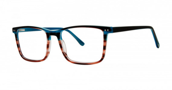 Big Mens Eyewear Club BIG FRONT Eyeglasses, Aqua/Brown Demi
