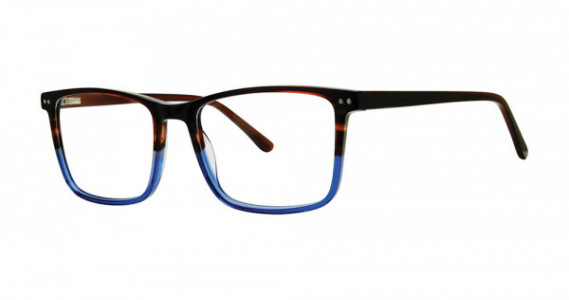 Big Mens Eyewear Club BIG FRONT Eyeglasses, Brown/Navy
