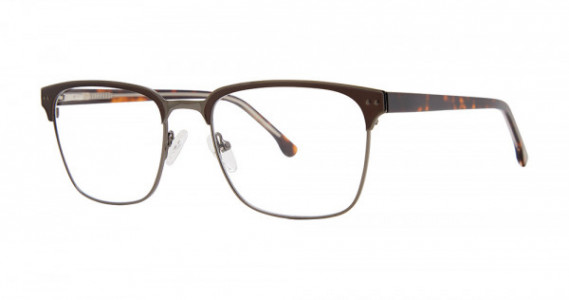 Big Mens Eyewear Club BIG LINE Eyeglasses, Matte Brown/Gunmetal