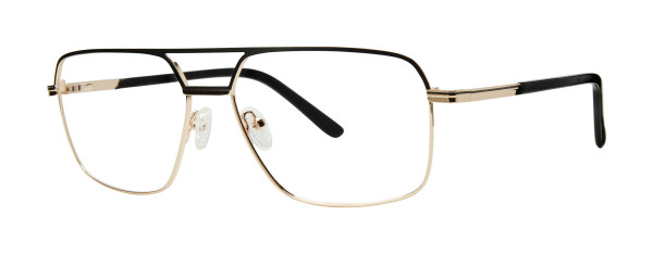 Big Mens Eyewear Club BIG TRUTH Eyeglasses, Matte Black/Gold/Black