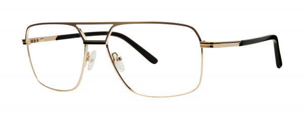 Big Mens Eyewear Club BIG TRUTH Eyeglasses, Matte Brown/Gold/Brown