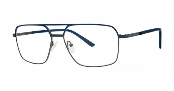 Big Mens Eyewear Club BIG TRUTH Eyeglasses, Matte Navy/Gunmetal
