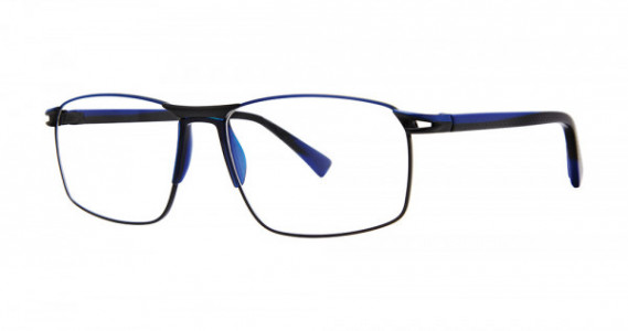 Big Mens Eyewear Club BIG WARRIOR Eyeglasses, Matte Black/Blue