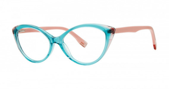 Genevieve REMINISCE Eyeglasses, Teal/Pink