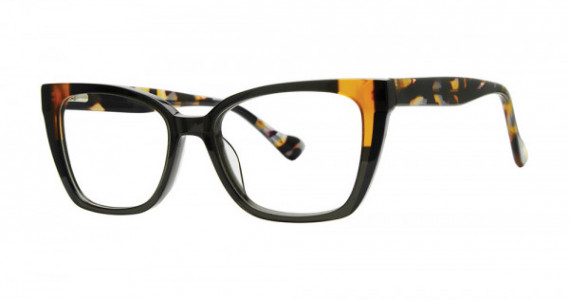 Genevieve TALIA Eyeglasses, Black/Caramel/Teal Tortoise