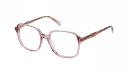 Zadig & Voltaire VZV340 Eyeglasses, TRANSPARENT PINK (0776)