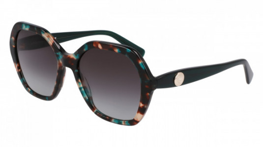 Longchamp LO759S Sunglasses, (309) GREEN HAVANA/GREEN