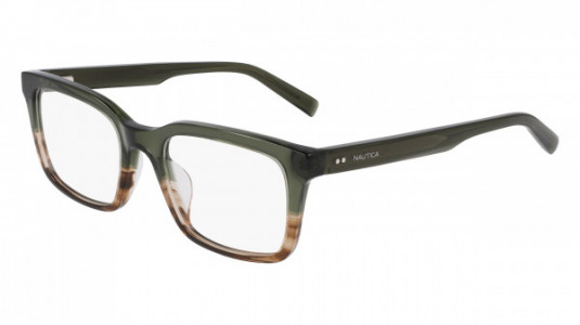 Nautica N8189 Eyeglasses, (320) OLIVE BROWN HORN