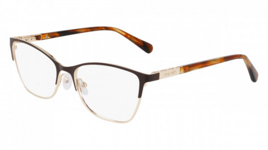 Nine West NW8022 Eyeglasses, (200) BROWN/GOLD