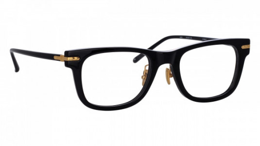 Linda Farrow LF68LB PORTICO Eyeglasses, (001) BLACK/YELLOW GOLD