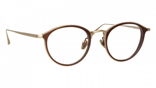 Linda Farrow LFL1224 LUIS Eyeglasses, (003) LIGHT GOLD/METALLIC BROWN