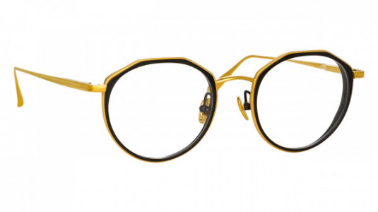 Linda Farrow LFL1225 CESAR Eyeglasses, (001) YELLOW GOLD/BLACK