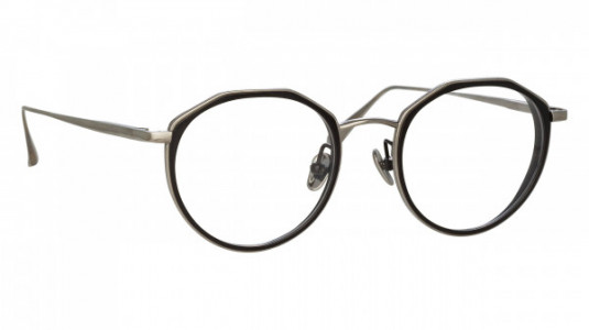 Linda Farrow LFL1225 CESAR Eyeglasses, (002) WHITE GOLD/BLACK