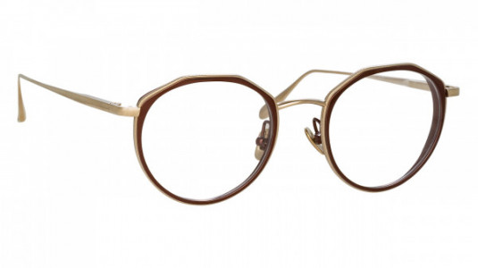 Linda Farrow LFL1225 CESAR Eyeglasses, (003) LIGHT GOLD/METALLIC BROWN