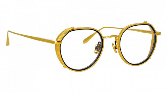 Linda Farrow LFL1387 FALCON Eyeglasses, (001) YELLOW GOLD/BLACK