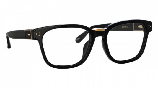 Linda Farrow LFL1402 STEFFEN Eyeglasses, (004) BLACK/YELLOW GOLD/BLACK