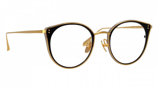 Linda Farrow LFL1420 NEUSA Eyeglasses, (001) YELLOW GOLD/WHITE GOLD/BLACK