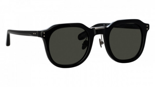 Linda Farrow LFL1103S FLETCHER Sunglasses, (013) BLACK/MATT NICKEL/GREY