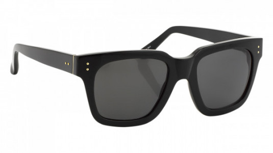 Linda Farrow LFLC71S Sunglasses, (004) BLACK/YELLOW GOLD/GREY
