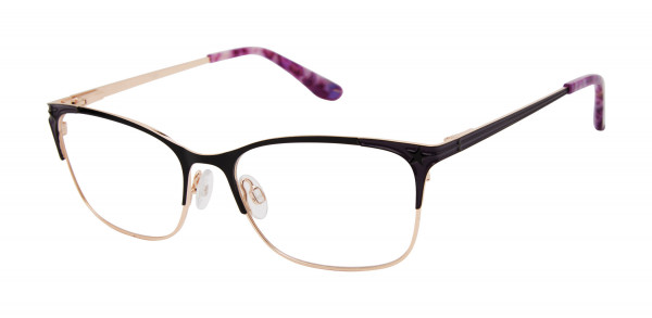 gx by Gwen Stefani GX843 Eyeglasses, Black/Purple (BLK)