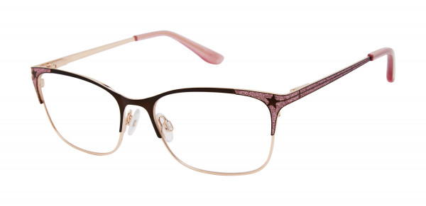 gx by Gwen Stefani GX843 Eyeglasses, Brown/Pink (BRN)