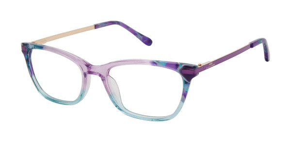 Lulu Guinness LK048 Eyeglasses, Purple/Blue (PUR)