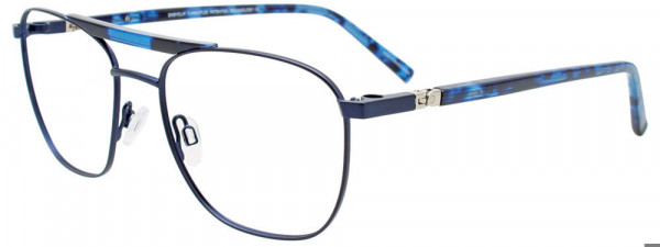 EasyClip EC674 Eyeglasses, 050 - Blue & Blue Tortoise