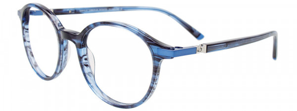 EasyClip EC647 Eyeglasses, 050 - Marble Blue Grey & Blue