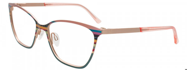Takumi TK1289 Eyeglasses, 030 - Pink & Green Accent Colors & Stripes