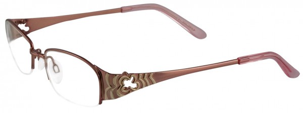 EasyClip EC108 Eyeglasses, SHINY LIGHT PINK AND SILVER