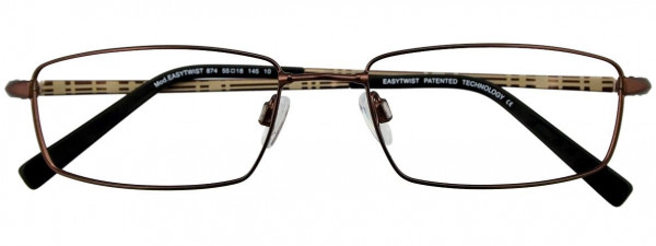 EasyTwist ET890 Eyeglasses, 010 - SATIN DARK COPPER BROWN