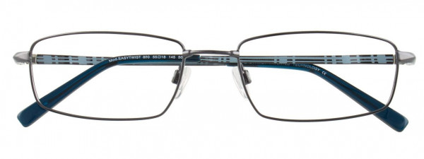 EasyTwist ET890 Eyeglasses, 050 - SHINY MEDIUM GREYISH BLUE