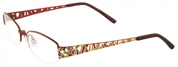 MDX S3197 Eyeglasses, SATIN BURGUNDY AND SHINY GOLD