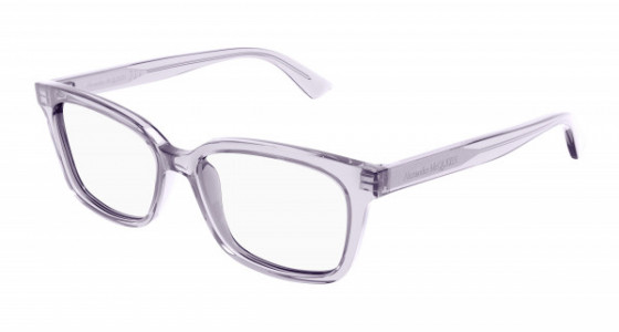 Alexander McQueen AM0464O Eyeglasses, 005 - VIOLET with TRANSPARENT lenses